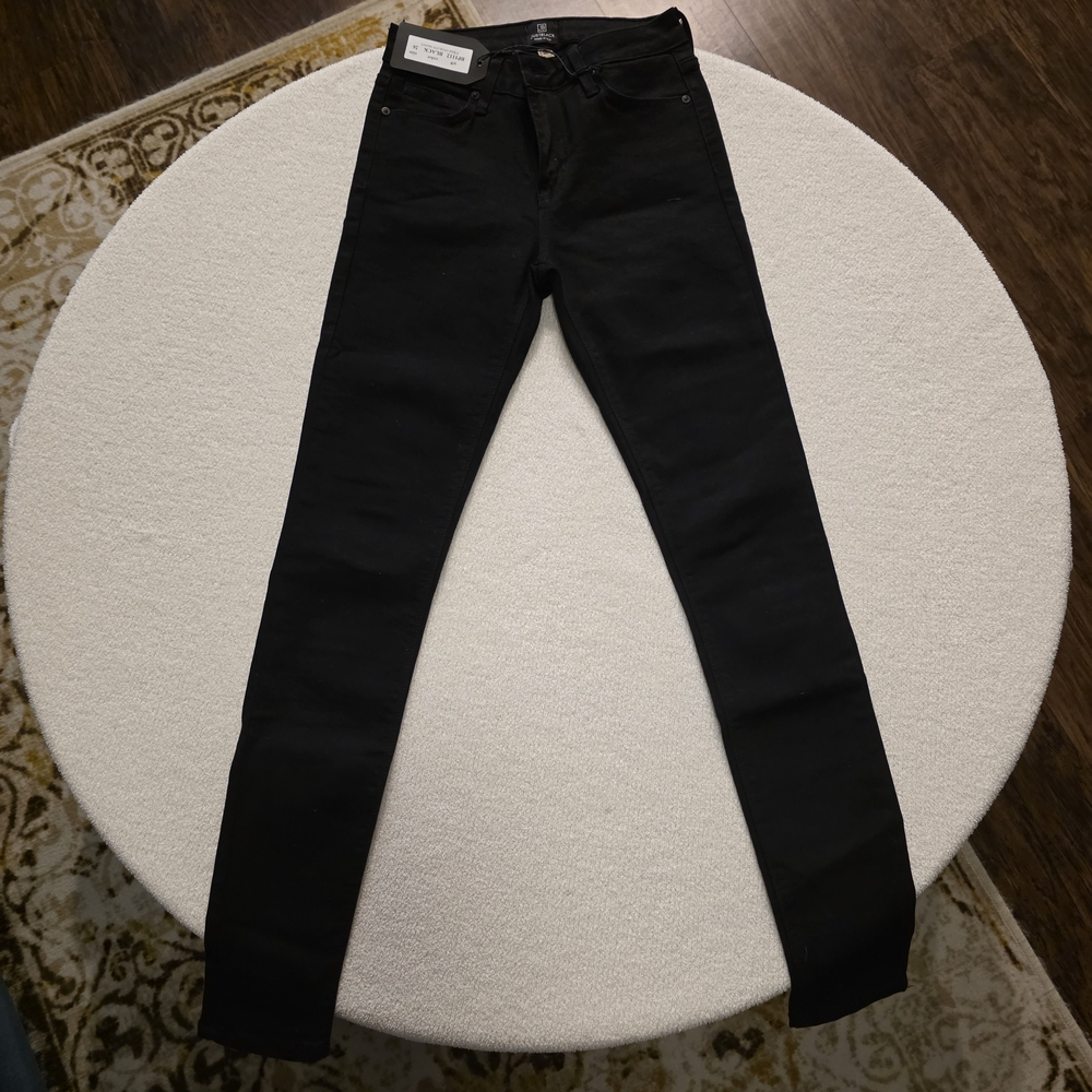 Just Black Denim 9" Rise Black Skinny Jeans
